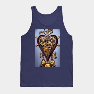 Steampunk mechanical heart Tank Top